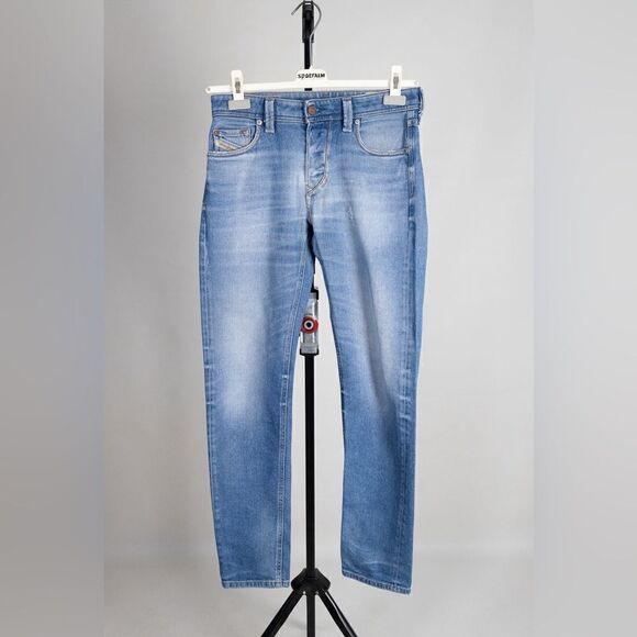 Diesel larkee-beex regular tapered jeans size W28/L32 blue distressed denim - Picture 1 of 17